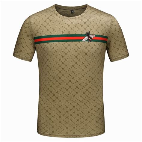 gucci brown striped color 3d shirt limited edition|gucci t-shirts for men.